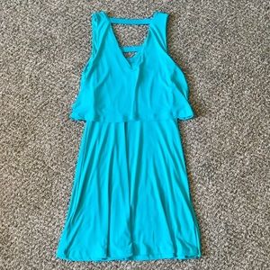 Turquoise Tiered Dress
